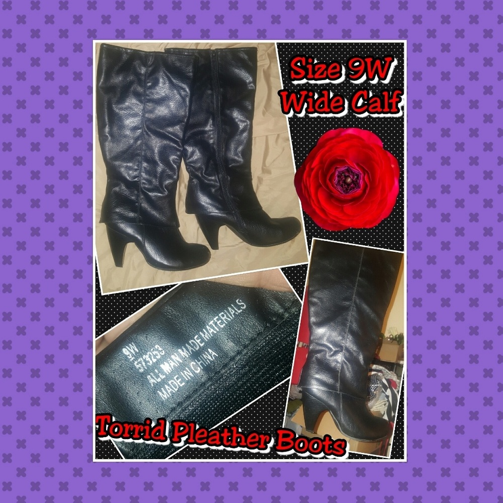 Torrid Vegan Leather Wide Calf Boots Size 9W